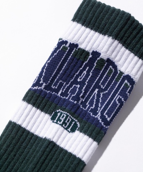 XLARGE（エクストララージ）の「COLLEGE LOGO SOCKS（ソックス/靴下・メンズ・ホワイト/ネイビー/グリーン・ONE SIZE）」の10枚目の写真