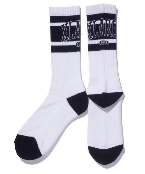 XLARGE（エクストララージ）の「COLLEGE LOGO SOCKS（ソックス/靴下・メンズ・ホワイト/ネイビー/グリーン・ONE SIZE）」の12枚目の写真