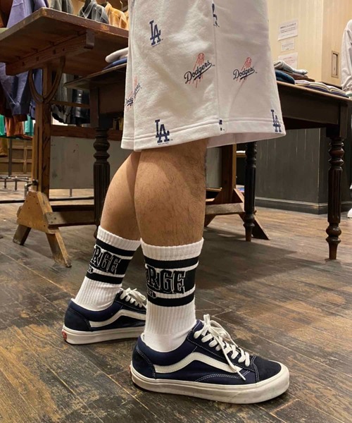 XLARGE（エクストララージ）の「COLLEGE LOGO SOCKS（ソックス/靴下・メンズ・ホワイト/ネイビー/グリーン・ONE SIZE）」の13枚目の写真