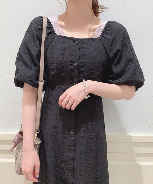 MAJESTIC LEGON（マジェスティックレゴン）の「ガーリーマーメイドワンピース（ワンピース・レディース・ライトグリーン/ブラック/オフホワイト/ベージュ系その他2・MEDIUM/SMALL）」の10枚目の写真