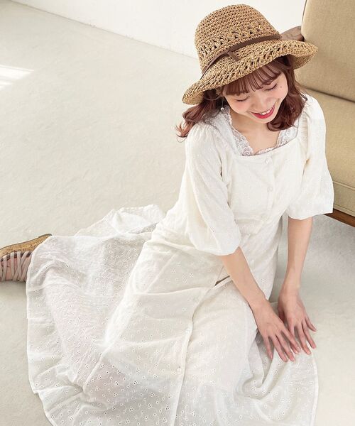 MAJESTIC LEGON（マジェスティックレゴン）の「ガーリーマーメイドワンピース（ワンピース・レディース・ライトグリーン/ブラック/オフホワイト/ベージュ系その他2・MEDIUM/SMALL）」の12枚目の写真