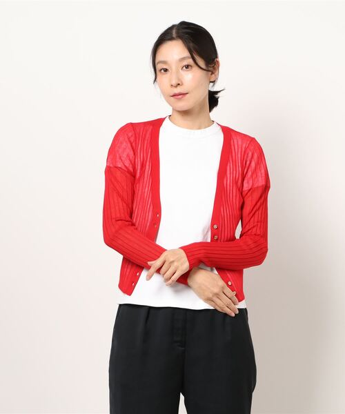 ジルスチュアート◆シアーリブニットカーディガン JILL STUART（ジルスチュアート）の「《Exclusive Line》ワイドシアー