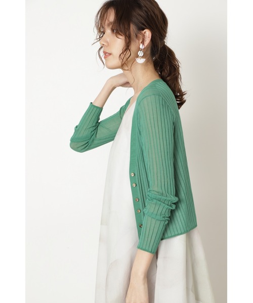 ジルスチュアート◆シアーリブニットカーディガン JILL STUART（ジルスチュアート）の「《Exclusive Line》ワイドシアー