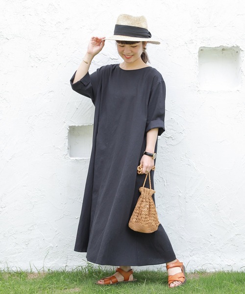 studio CLIP（スタディオクリップ）の「【低身長向けアイテム】カラフルごきげんワンピース（ワンピース・レディース・ライトグレー/イエロー/ブルー/グリーン/ブラック・FREE）」の2枚目の写真