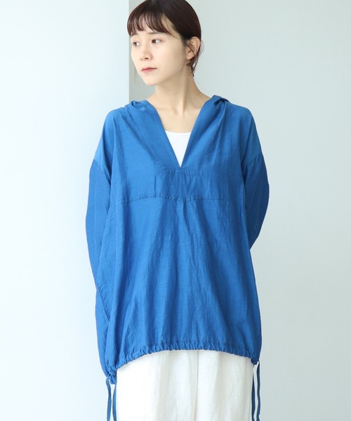 nitca（ニトカ）の「C/Cu/Liローン フードパーカー（パーカー・レディース・ホワイト/チャコールグレー/ブルー/ベージュ・FREE）」の4枚目の写真