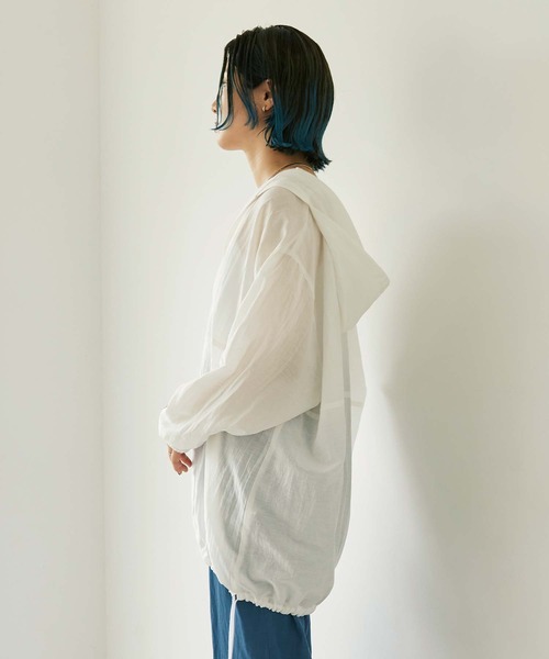 nitca（ニトカ）の「C/Cu/Liローン フードパーカー（パーカー・レディース・ホワイト/チャコールグレー/ブルー/ベージュ・FREE）」の20枚目の写真