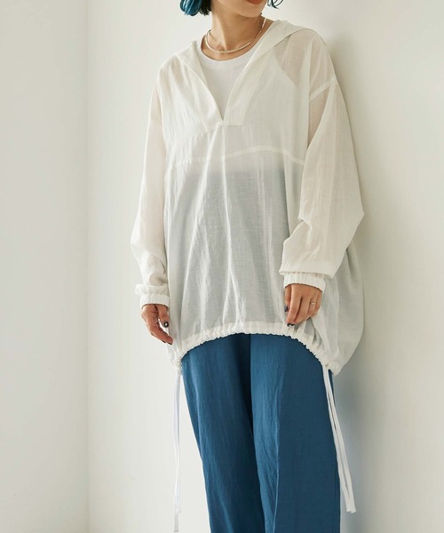 nitca（ニトカ）の「C/Cu/Liローン フードパーカー（パーカー・レディース・ホワイト/チャコールグレー/ブルー/ベージュ・FREE）」の22枚目の写真