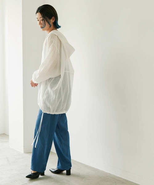 nitca（ニトカ）の「C/Cu/Liローン フードパーカー（パーカー・レディース・ホワイト/チャコールグレー/ブルー/ベージュ・FREE）」の6枚目の写真