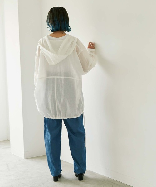 nitca（ニトカ）の「C/Cu/Liローン フードパーカー（パーカー・レディース・ホワイト/チャコールグレー/ブルー/ベージュ・FREE）」の7枚目の写真