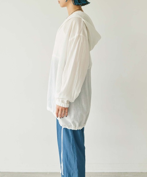 nitca（ニトカ）の「C/Cu/Liローン フードパーカー（パーカー・レディース・ホワイト/チャコールグレー/ブルー/ベージュ・FREE）」の14枚目の写真