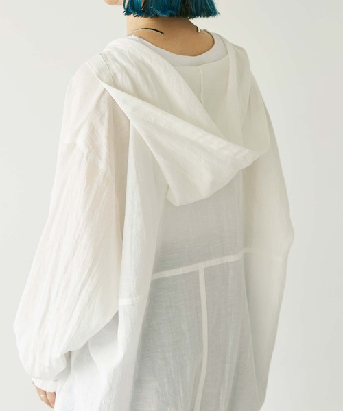 nitca（ニトカ）の「C/Cu/Liローン フードパーカー（パーカー・レディース・ホワイト/チャコールグレー/ブルー/ベージュ・FREE）」の17枚目の写真