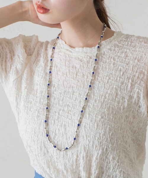 Kastane（カスタネ）の「インディアンビーズネックレス（ネックレス・レディース・ホワイト/オレンジ/ブルー・FREE）」の3枚目の写真