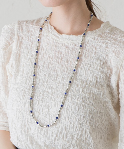 Kastane（カスタネ）の「インディアンビーズネックレス（ネックレス・レディース・ホワイト/オレンジ/ブルー・FREE）」の4枚目の写真