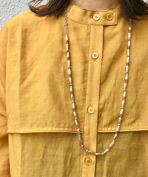 Kastane（カスタネ）の「インディアンビーズネックレス（ネックレス・レディース・ホワイト/オレンジ/ブルー・FREE）」の10枚目の写真