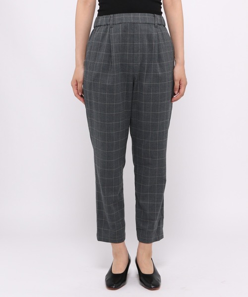 LEPSIM（レプシィム）の「【ハタラク7daysパンツ】機能付きチェックテーパードパンツ 953216（その他パンツ・レディース・チャコールグレー/ブラウン・MEDIUM/X-SMALL/LARGE/SMALL）」の5枚目の写真