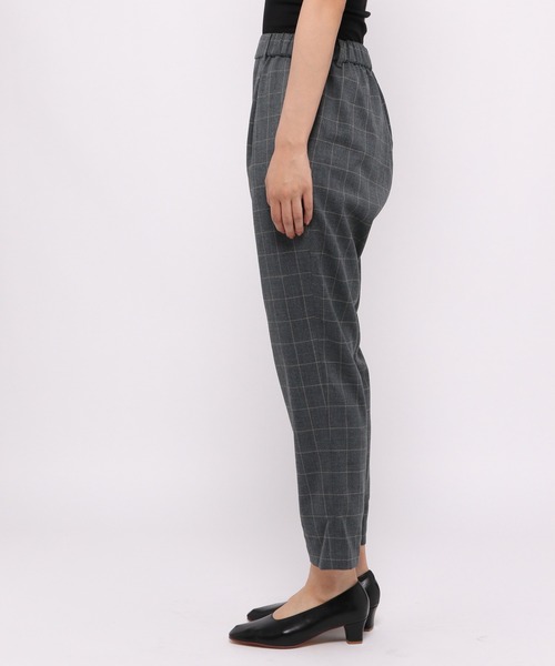 LEPSIM（レプシィム）の「【ハタラク7daysパンツ】機能付きチェックテーパードパンツ 953216（その他パンツ・レディース・チャコールグレー/ブラウン・MEDIUM/X-SMALL/LARGE/SMALL）」の6枚目の写真