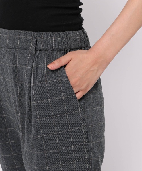 LEPSIM（レプシィム）の「【ハタラク7daysパンツ】機能付きチェックテーパードパンツ 953216（その他パンツ・レディース・チャコールグレー/ブラウン・MEDIUM/X-SMALL/LARGE/SMALL）」の9枚目の写真