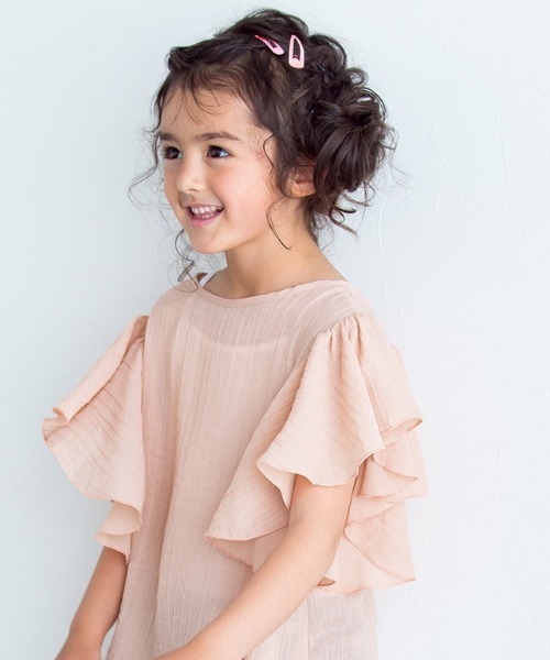 lulpini（ルルピー二）の「kids　2wayフリルブラウス（シャツ/ブラウス・キッズ・ブルー/イエロー/サーモンピンク・S/M/L）」の12枚目の写真