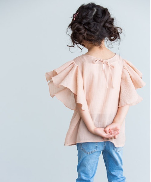 lulpini（ルルピー二）の「kids　2wayフリルブラウス（シャツ/ブラウス・キッズ・ブルー/イエロー/サーモンピンク・S/M/L）」の20枚目の写真
