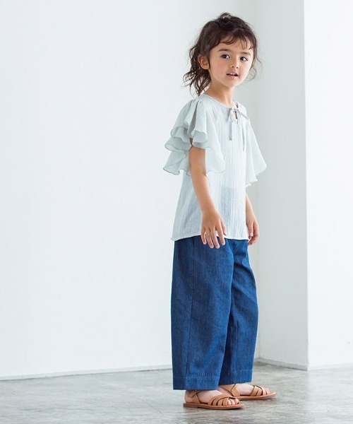lulpini（ルルピー二）の「kids　2wayフリルブラウス（シャツ/ブラウス・キッズ・ブルー/イエロー/サーモンピンク・S/M/L）」の7枚目の写真