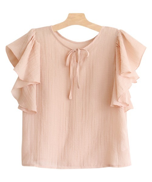 lulpini（ルルピー二）の「kids　2wayフリルブラウス（シャツ/ブラウス・キッズ・ブルー/イエロー/サーモンピンク・S/M/L）」の6枚目の写真