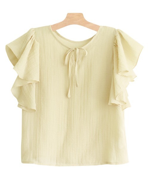 lulpini（ルルピー二）の「kids　2wayフリルブラウス（シャツ/ブラウス・キッズ・ブルー/イエロー/サーモンピンク・S/M/L）」の21枚目の写真