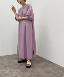 バンドカラーランタンスリーブワンピース【ZOZOTOWN限定アイテム】
