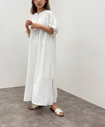 バンドカラーランタンスリーブワンピース【ZOZOTOWN限定アイテム】