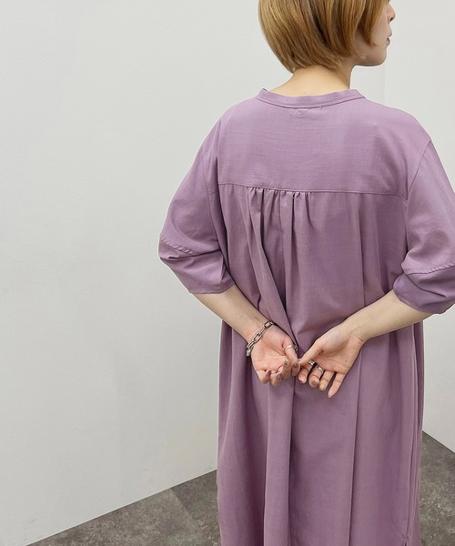 apres jour mignon(アプレジュールミニョン)の「バンドカラーランタンスリーブワンピース【ZOZOTOWN限定アイテム】(ワンピース・レディース・イエロー/パープル/オフホワイト・フリー/X-LARGE)」の22枚目の写真