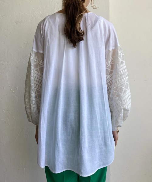 CAPRICIEUX LE'MAGE（カプリシューレマージュ）の「袖レースブラウス（シャツ/ブラウス・レディース・ホワイト/ブラック/オレンジ・FREE）」の8枚目の写真