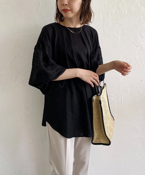 CAPRICIEUX LE'MAGE（カプリシューレマージュ）の「袖レースブラウス（シャツ/ブラウス・レディース・ホワイト/ブラック/オレンジ・FREE）」の14枚目の写真