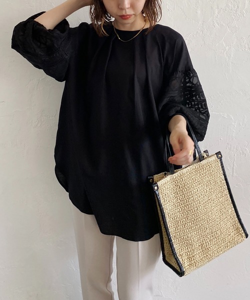 CAPRICIEUX LE'MAGE（カプリシューレマージュ）の「袖レースブラウス（シャツ/ブラウス・レディース・ホワイト/ブラック/オレンジ・FREE）」の15枚目の写真