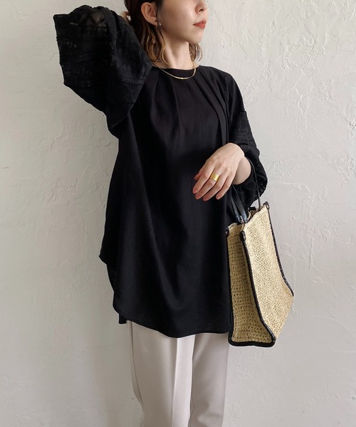 CAPRICIEUX LE'MAGE（カプリシューレマージュ）の「袖レースブラウス（シャツ/ブラウス・レディース・ホワイト/ブラック/オレンジ・FREE）」の17枚目の写真