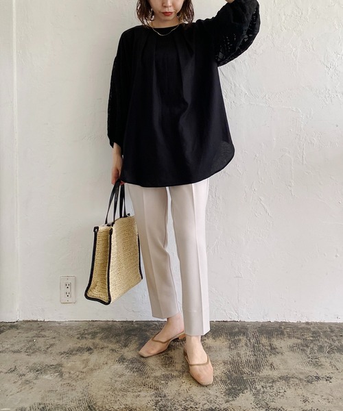 CAPRICIEUX LE'MAGE（カプリシューレマージュ）の「袖レースブラウス（シャツ/ブラウス・レディース・ホワイト/ブラック/オレンジ・FREE）」の18枚目の写真