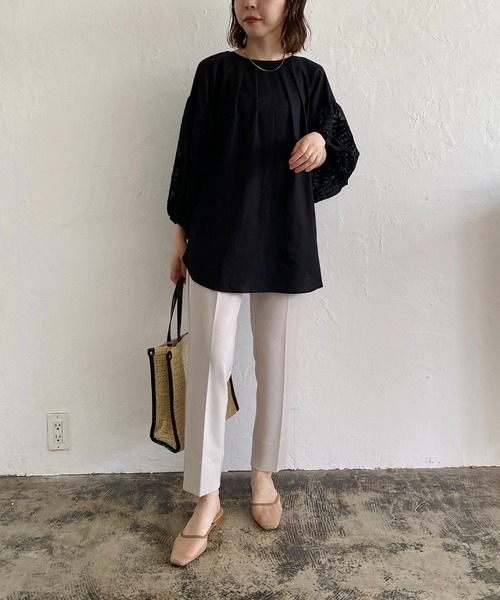 CAPRICIEUX LE'MAGE（カプリシューレマージュ）の「袖レースブラウス（シャツ/ブラウス・レディース・ホワイト/ブラック/オレンジ・FREE）」の19枚目の写真