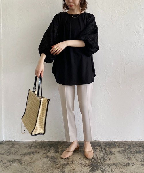 CAPRICIEUX LE'MAGE（カプリシューレマージュ）の「袖レースブラウス（シャツ/ブラウス・レディース・ホワイト/ブラック/オレンジ・FREE）」の21枚目の写真