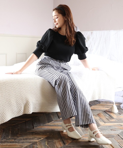 one after another NICE CLAUP(ワンアフターアナザーナイスクラップ)の「ビジューダブルストラップパンプス(パンプス・レディース・ブラック/シルバー/アイボリー・S/M/L)」の7枚目の写真