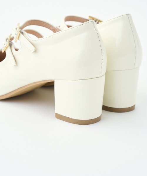 one after another NICE CLAUP(ワンアフターアナザーナイスクラップ)の「ビジューダブルストラップパンプス(パンプス・レディース・ブラック/シルバー/アイボリー・S/M/L)」の12枚目の写真