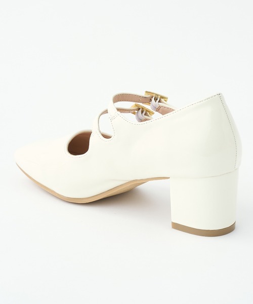 one after another NICE CLAUP(ワンアフターアナザーナイスクラップ)の「ビジューダブルストラップパンプス(パンプス・レディース・ブラック/シルバー/アイボリー・S/M/L)」の15枚目の写真