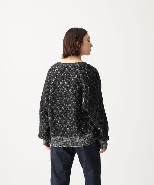 CITEN(シテン)の「<CITEN(シテン)> ダブルクロシェ ルーズ カーディガン(カーディガン/ボレロ・レディース・ブラック/ナチュラル・FREE)」の9枚目の写真