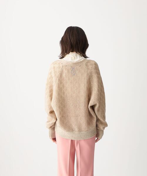 CITEN(シテン)の「<CITEN(シテン)> ダブルクロシェ ルーズ カーディガン(カーディガン/ボレロ・レディース・ブラック/ナチュラル・FREE)」の12枚目の写真