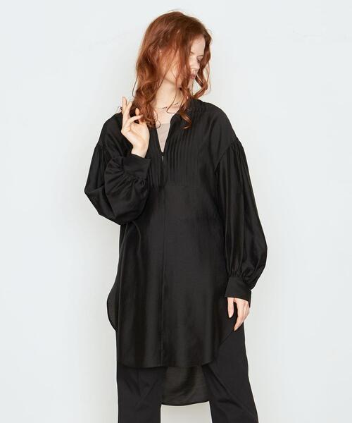 AEWEN MATOPH(イウエン マトフ)の「<AEWEN MATOPH(イウエン マトフ)>ピンタック チュニック ワンピース(チュニック・レディース・ブラック/シャーベット・FREE)」の6枚目の写真