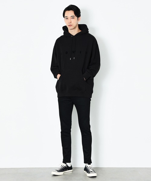 EDWIN（エドウィン）の「EDWIN エドウィン EDWIN BLACK ストレッチ スキニー デニム パンツ ブラック/クラッシュ/ブラックユーズド（デニムパンツ・メンズ・ブラック/ブラック系その他/ライトブラック・SMALL/MEDIUM/LARGE/X-LARGE）」の4枚目の写真