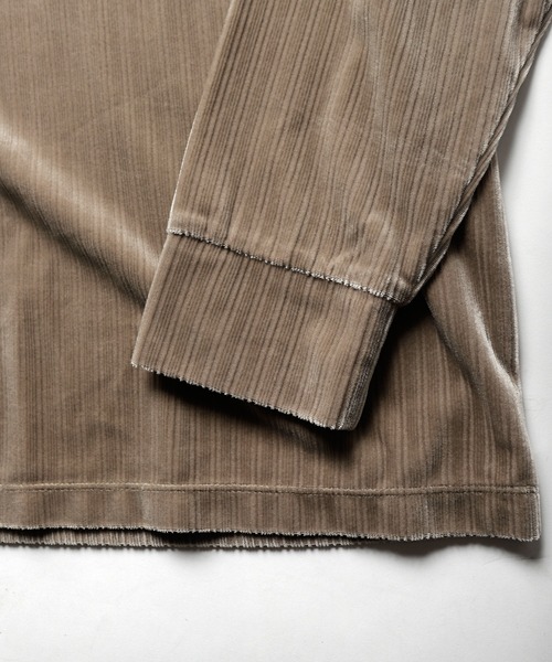 UNION STATION（ユニオンステーション）の「ベロアストライプカットソー（Tシャツ/カットソー・メンズ・ホワイト/ベージュ/ブラウン・S/M/L）」の13枚目の写真