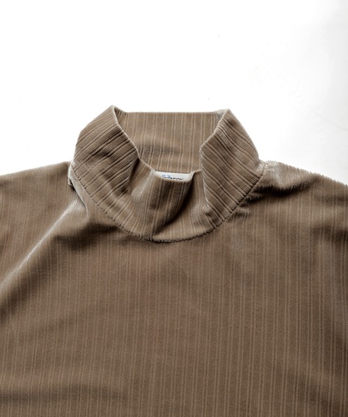 UNION STATION（ユニオンステーション）の「ベロアストライプカットソー（Tシャツ/カットソー・メンズ・ホワイト/ベージュ/ブラウン・S/M/L）」の12枚目の写真