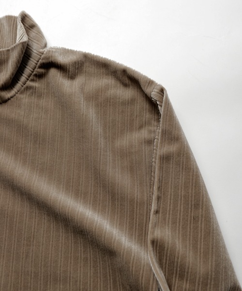 UNION STATION（ユニオンステーション）の「ベロアストライプカットソー（Tシャツ/カットソー・メンズ・ホワイト/ベージュ/ブラウン・S/M/L）」の11枚目の写真