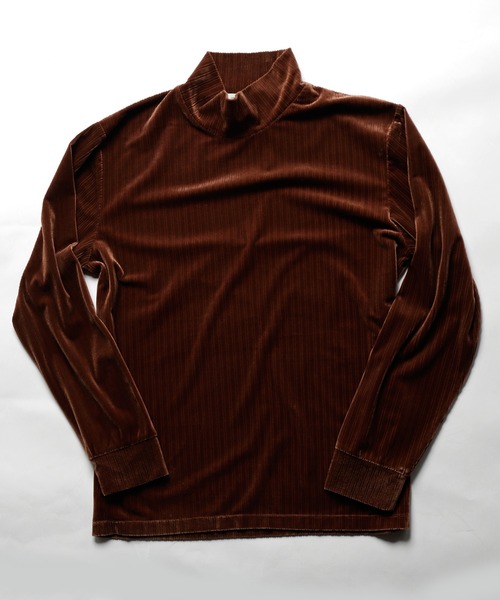 UNION STATION（ユニオンステーション）の「ベロアストライプカットソー（Tシャツ/カットソー・メンズ・ホワイト/ベージュ/ブラウン・S/M/L）」の9枚目の写真