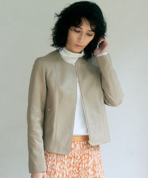 ANAYI（アナイ）の「ラムレザークルー ジャケット（その他アウター