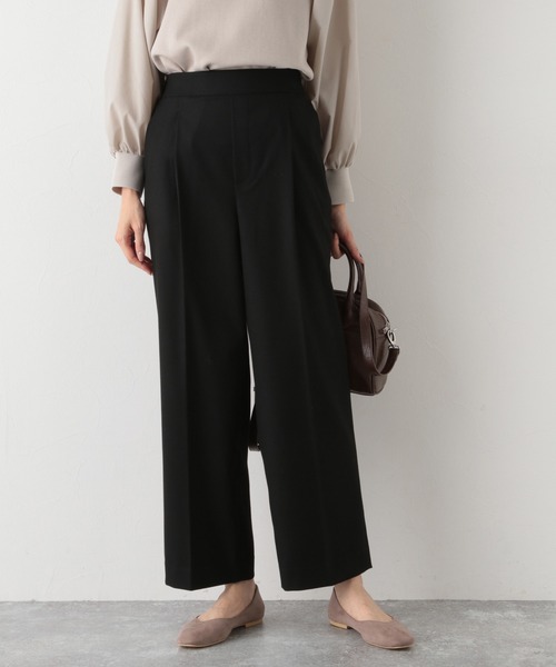 GLOBAL WORK（グローバルワーク）の「ウツクシルエットストレートパンツ/951505（スラックス・レディース・ブラック/ダークブラウン/グレー/グリーン/アイボリー/モカ・SMALL/MEDIUM/LARGE/X-SMALL）」の9枚目の写真