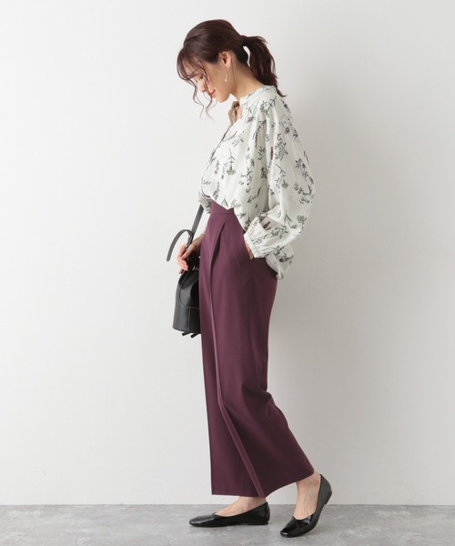 GLOBAL WORK（グローバルワーク）の「ウツクシルエットストレートパンツ/951505（スラックス・レディース・ブラック/ダークブラウン/グレー/グリーン/アイボリー/モカ・SMALL/MEDIUM/LARGE/X-SMALL）」の12枚目の写真